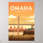 Poster Omaha Nebraska vintage (Devant)