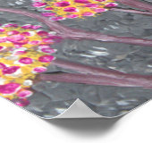 Poster Ombelles de Fleur Rose (Coin)