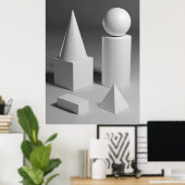 Poster Ombrage de forme géométrique (Bureau à domicile)