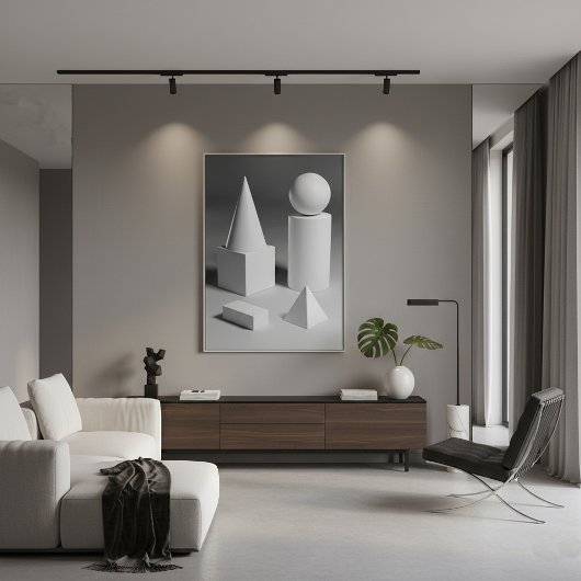 Poster Ombrage géométrique des formes