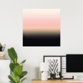 Poster Ombre de dégradé noir à rose assez rouillé (Bureau à domicile)