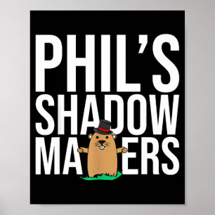 Poster Ombre de la Journée de la Marmotte mignonne de Pun