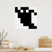 Poster Ombre fantôme de 8 bits Pixel (Cuisine)
