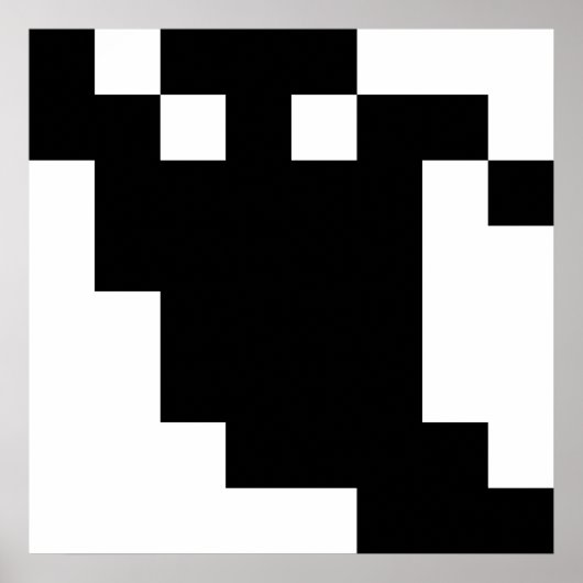 Poster Ombre fantôme de 8 bits Pixel (Devant)