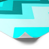 Poster Ombre Girly Motif Turquoise Turquoise Chevron (Coin)