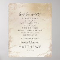 Ombre Jaune Frost Love is Sweet Mariage Sign