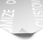 Poster Ombre & motif de texte (couleur modifiable) Gris (Coin)