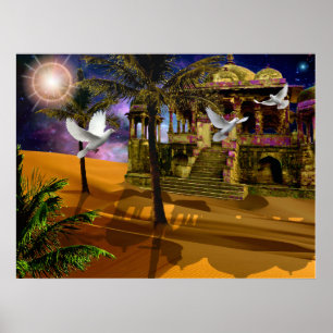 Poster Ombres dans le sable.