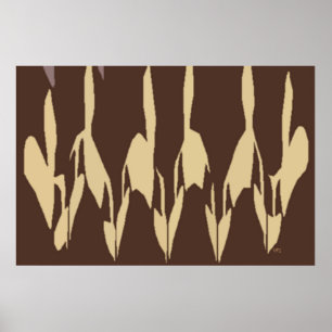 Poster Ombres de personnes Contours abstraits