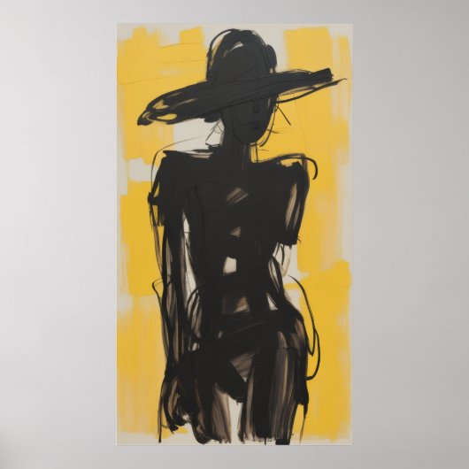 Poster Ombres en jaune (Devant)