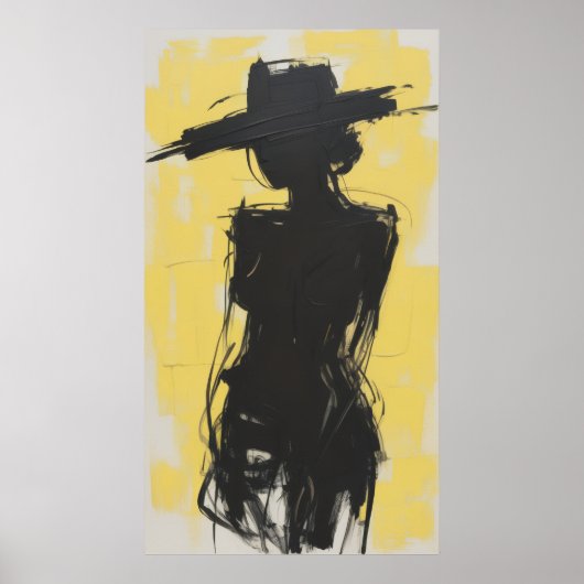Poster Ombres en jaune (Devant)