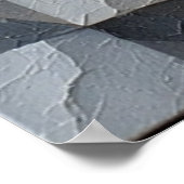 Poster Ombres géométriques : une illusion de texture scul (Coin)