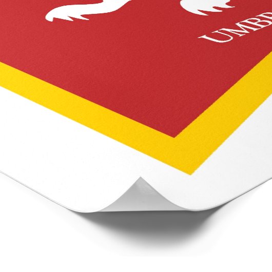 Poster Ombrie Italie Région Crest Art Imprimer (Coin)