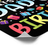 Poster OMG C'est l'anniversaire de mon père, heureux pour (Coin)