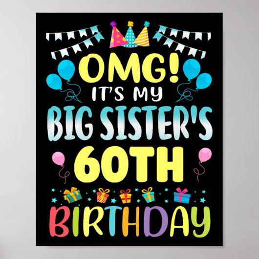 Poster Omg C'Est Mes Grandes Soeurs 60e Anniversaire Douc (Devant)