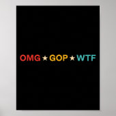 Poster Omg Gop Wtf Vintage Design  (Devant)
