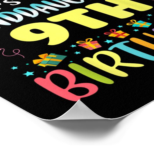 Poster Omg Its My Granddaughters 9th Birthday Sweet 9 Yea (Coin)