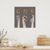 Poster OMG Ostriches (Cuisine)