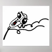 Poster OMG RUN Scared Rage Face Comic Meme (Devant)