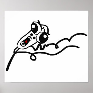 Poster OMG RUN Scared Rage Face Comic Meme