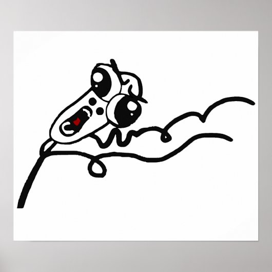 Poster OMG RUN Scared Rage Face Comic Meme (Devant)