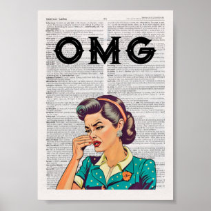 Poster OMG Salle de bain ART -humour