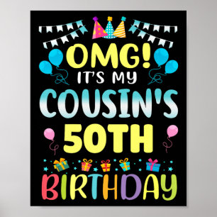 Poster Omg Son My Cousins 50e Anniversaire Doux 50 Ans Ol