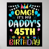 Poster Omg Son My Daddys 45e Anniversaire Doux 45 Ans (Devant)