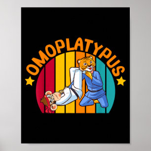 Poster Omoplatypus Drôle Rétro Jiu-Jitsu Animal Grappling