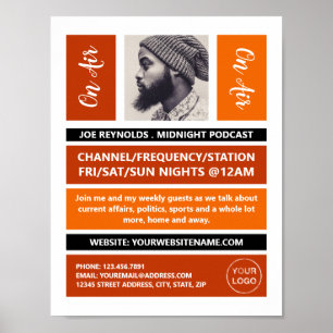 Poster On Air - Podcaster Photo - Retro Podcast