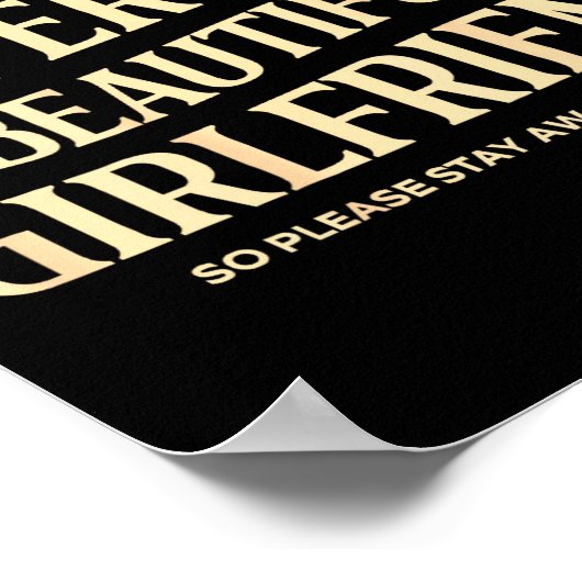 Poster (on Back) I Love My Super Hot Beautiful Girlfriend (Coin)