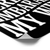 Poster (on Back) I'm Just Here To Embarr My Wife Funny Hu (Coin)