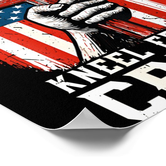 Poster On-back Stand For Flag Kneel Cross Patriotic Chris (Coin)