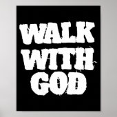 Poster On Back Walk With Jesus God Christian Men Women Sa (Devant)