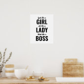 Poster On dirait une fille Agir comme une dame Travailler (Cuisine)