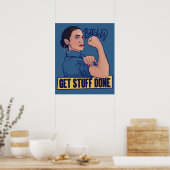 Poster On fait des trucs AOC Rosie le riveter (Cuisine)