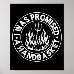 Poster On m'a promis une fourchette en détresse amusante