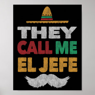 Poster On M'Appelle El Jefe Fiesta Casquette du Parti Mex