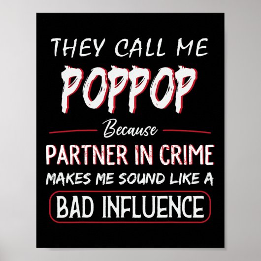 Poster On M'appelle Poppop Parce Que Complice Fathe (Devant)