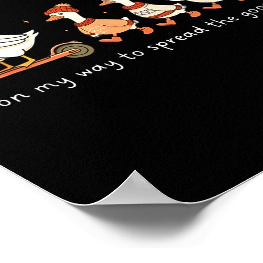 Poster On My Way To Spread The Goosepel Funny Christian F (Coin)