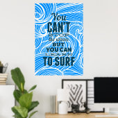 Poster On ne peut pas arrêter les vagues mais on peut app (Bureau à domicile)