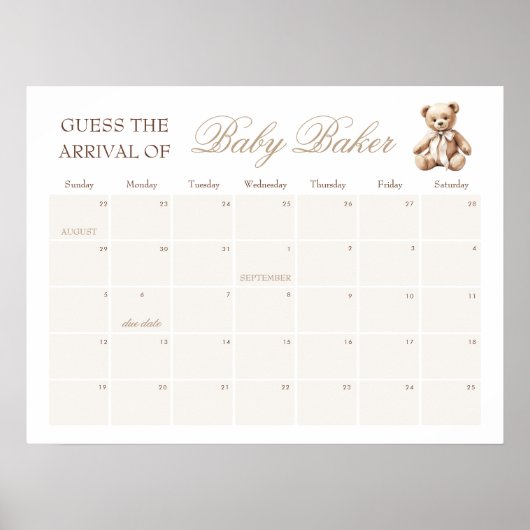 Poster On peut attendre avant de deviner l'arrivée du jeu (Devant)