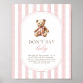 Poster On peut attendre avant de dire "Baby Game Sign" (Devant)