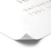 Poster On peut attendre - Baby shower Floral Rose Filles (Coin)