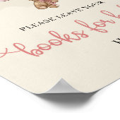 Poster On peut attendre des livres d'ivoire rose brun pou (Coin)