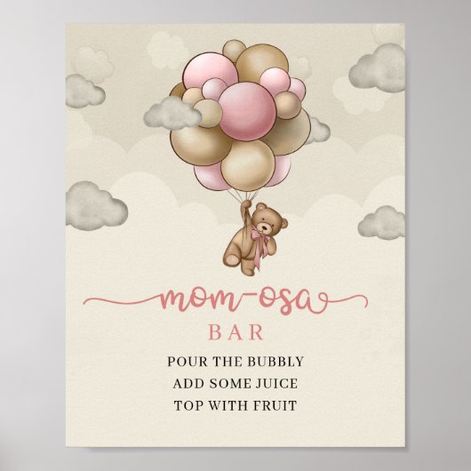 Poster On peut attendre la barre d'ivoire rose marron mam (Devant)