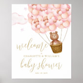 Poster On peut attendre l'Affiche de bienvenue Baby showe (Devant)