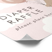 Poster On Peut Attendre | SYMBOLE Baby shower rose (Coin)