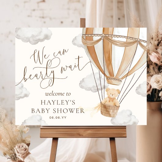 Poster On Peut Attendre Tan Baby shower