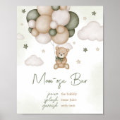 Poster On Peut Attendre Vert Boho Maman Osa Bar (Devant)